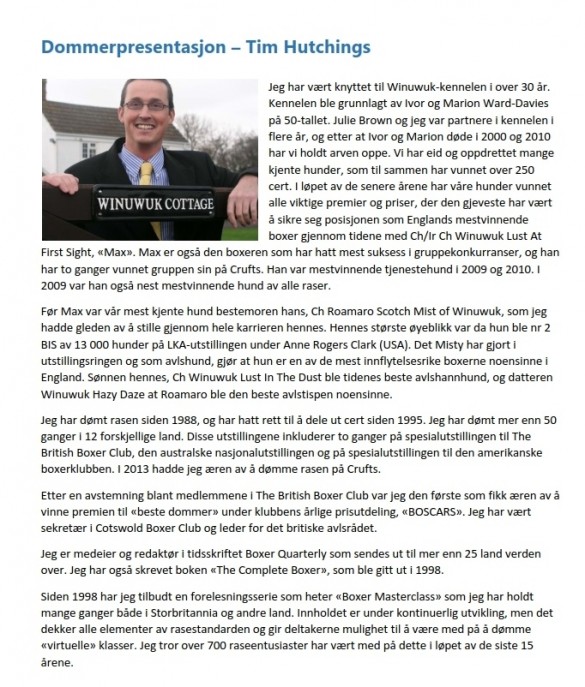 Arsvinner 2016 dommer Tim Hutchings presentasjon