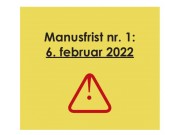 Minner om deadline for BN nr 1. 2022